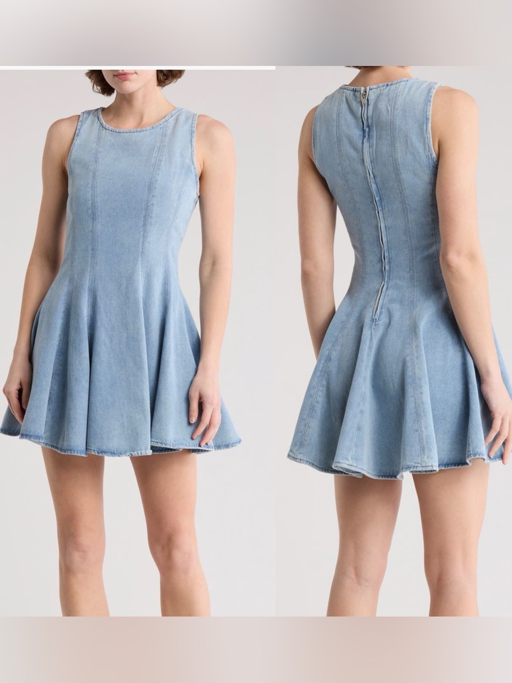 NWT Lush Fit & Flare Denim Dress Size Large